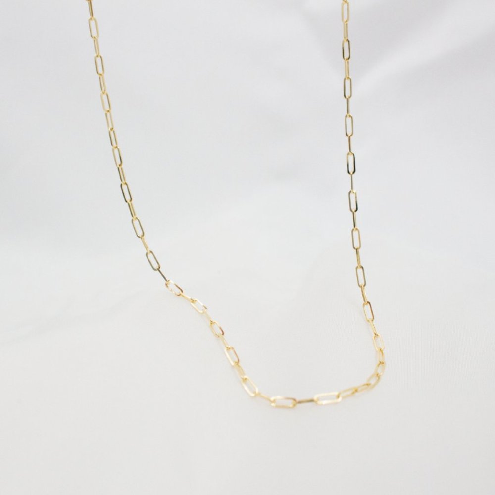NWT Jestina Link Chain Necklace // 14K Italian Gold Vermeil (16")